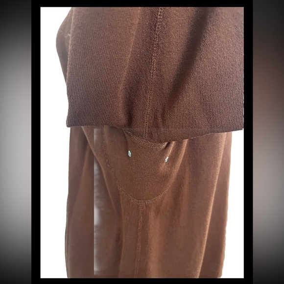 Chico’s 2 Hooded Zip Up Coffee Colored Sweater Large - Picture 5 of 7